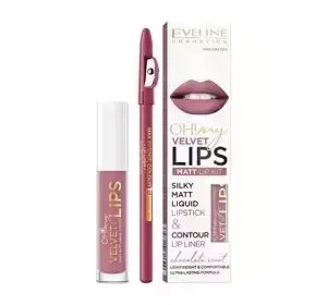 Eveline Cosmetics Oh! My Velvet Lips Kit zestaw do makijażu ust 13 Brownie Biscotti