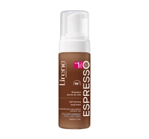 Lirene Perfect Tan brązująca pianka do ciała z organiczną wodą kokosową Espresso 150 ml