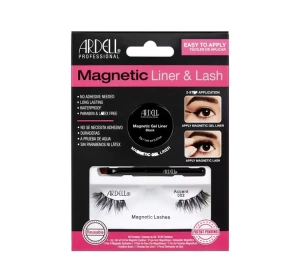 Ardell Magnetic Liner&Lash magnetyczne rzęsy na pasku 002 Accent + żelowy liner Black