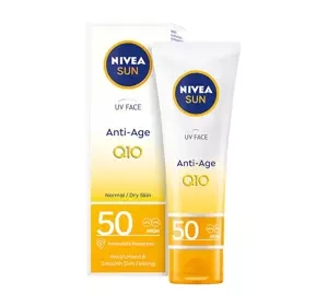 NIVEA SUN UV Face Q10 Anti-Age Przeciwzmarszczkowy krem przeciwsłoneczny do twarzy SPF50 50ml