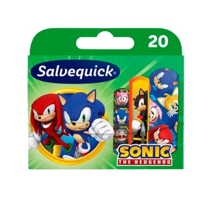 Salvequick Sonic The Hedgehog plastry opatrunkowe dla dzieci 20 sztuk