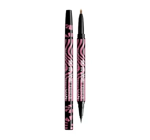 NYX Professional Makeup × Beetlejuice dwustronny eyeliner 01 Black + Pink Chrome 0,1 g + 0,4 ml