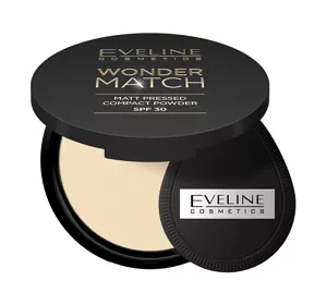 Eveline Cosmetics Wonder Match matowy puder prasowany z filtrem ochronnym SPF30 01 Light Beige 8 g
