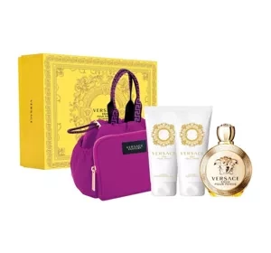 Versace Eros Pour Femme woda perfumowana 100 ml + balsam do ciała 100 ml + żel pod prysznic 100 ml + kosmetyczka