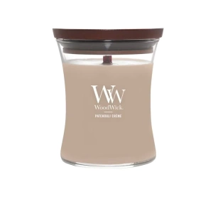 Woodwick Medium Jar Candle świeca zapachowa Patchouli Creme 275 g