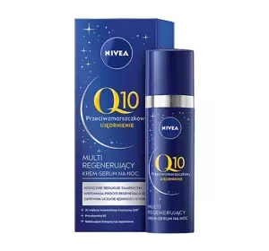 NIVEA Q10 Przeciwzmarszkowy Ujędrnienie multi regenerujący krem-serum na noc 30 ml