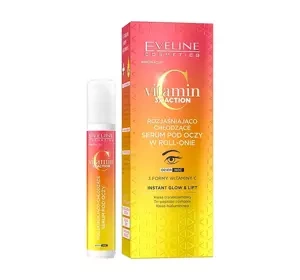 Eveline Cosmetics Vitamin C 3 x Action rozjaśniająco-chłodzące serum pod oczy roll-on 15 ml