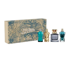 Jean Paul Gaultier Miniatures Set woda perfumowana JPG Le Male Elixir 7 ml + woda toaletowa JPG Le Male 7 ml + woda toaletowa JPG Le Beau 7 ml + woda toaletowa JPG Scandal Pour Homme 7 ml