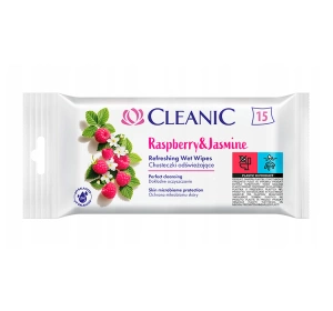 Cleanic odświeżające chusteczki Raspberry & Jasmine 15 sztuk