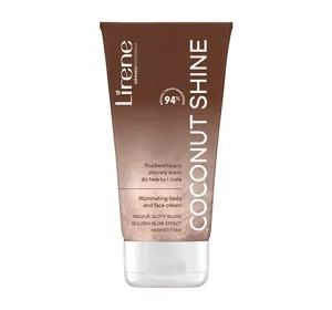 Lirene Perfect Tan rozświetlający złocisty krem do twarzy i ciała Coconut Shine 150 ml