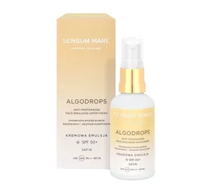 Sensum Mare Algodrops Satin emulsja ochronna przeciw fotostarzeniu SPF50+ UVB UVA PA++++ HEV/IR satynowe wykończenie 50 ml