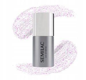Semilac Top No Wipe top hybrydowy bez przemywania T17 Sparkling Pink 7 ml