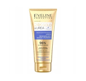 Eveline Cosmetics 24K Gold & Urea Złota Terapia Naprawcza 3w1 skoncentrowany krem regenerujący do rąk i paznokci 100 ml
