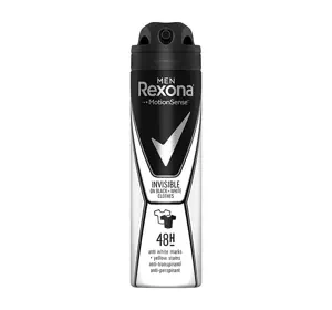 Rexona Men Invisible Black+White antyperspirant w aerozolu dla mężczyzn 150 ml