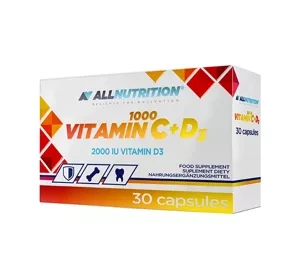 Allnutrition Vitamin C 1000 + D3 suplement diety 30 kapsułek