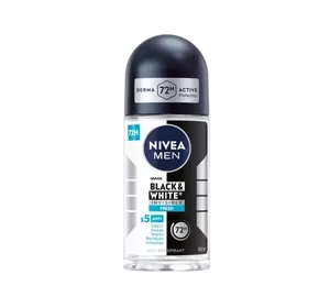 NIVEA MEN Black&White Invisible Fresh antyperspirant roll-on dla mężczyzn 50 ml