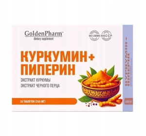 GoldenPharm suplement diety kurkumina i piperyna 30 tabletek