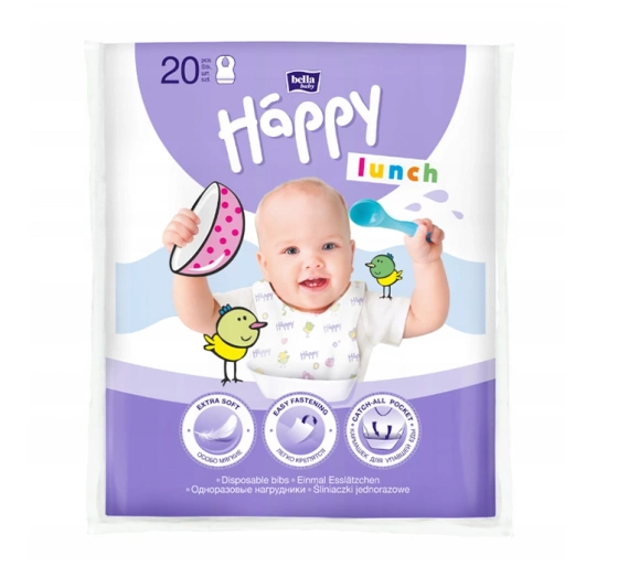 Bella Baby Happy Lunch jednorazowe śliniaczki dla dzieci 20 sztuk