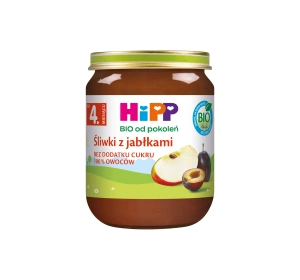 HIPP Bio deserek w słoiczku dla dzieci po 4 miesiącu Śliwki z jabłkami 125 g