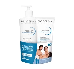 Bioderma Atoderm zestaw żel oczyszczający i natłuszczający 200 ml + balsam do ciała 500 ml