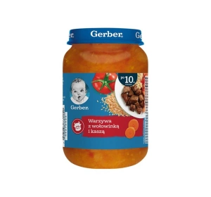 Gerber obiadek po 10 miesiącu Warzywa z wołowinką i kaszką 190 g