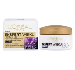 L'Oréal Paris Ekspert Wieku przeciwzmarszczkowy krem odbudowujący na noc 60+ 50 ml