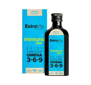 EstroVita Kids Immuno Omega 3-6-9 suplement diety z naturalnym aromatem cytrynowym 150 ml