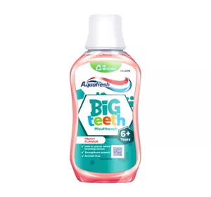 Aquafresh Big Teeth Mouthwash płyn do płukania jamy ustnej dla dzieci bezalkoholowy 300ml