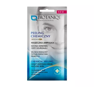 BIOTANIQE PROFESSIONAL AKTYWNY PEELING KWASOWY NOCNA MASECZKA-AMPUŁKA DO TWARZY 10ML