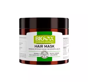 BIOVAX BAMBUS & OLEJ AVOCADO INTENSYWNIE REGENERUJĄCA MASKA DO WŁOSÓW 250ML