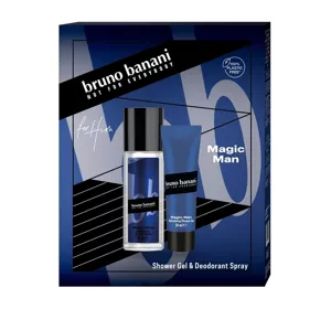 BRUNO BANANI MAGIC MAN DEZODORANT ZAPACHOWY SPRAY 75ML + ŻEL POD PRYSZNIC 50ML