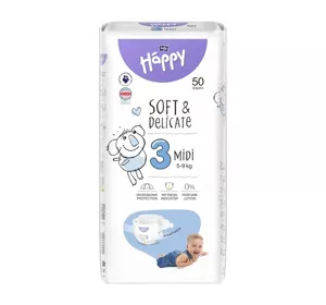 Bella Baby Happy Soft & Delicate 3 Midi 5-9kg pieluchy 50szt