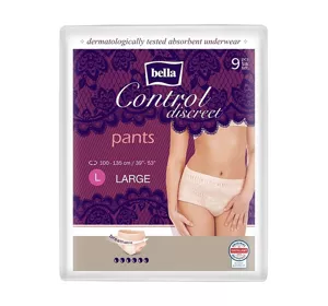 Bella Control Discreet pieluchomajtki rozmiar L 9 sztuk