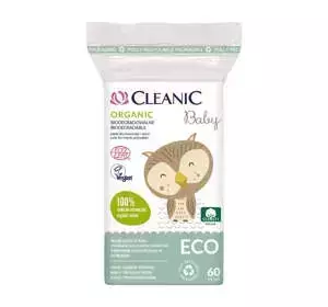 CLEANIC BABY ECO ORGANIC PŁATKI DLA DZIECI I NIEMOWLĄT 60 SZTUK