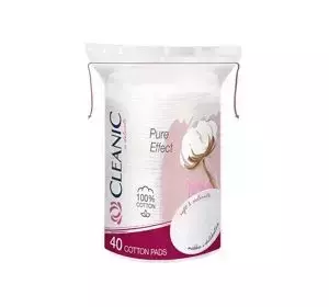 CLEANIC PURE EFFECT PŁATKI KOSMETYCZNE OWALNE 40 SZTUK