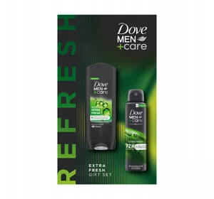 DOVE MEN+ CARE REFRESH EXTRA FRESH ZESTAW KOSMETYKÓW ŻEL POD PRYSZNIC + ANTYPERSPIRANT W SPRAYU