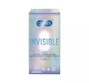 DUREX INVISIBLE EXTRA LUBRICATED PREZERWATYWY 10 SZTUK