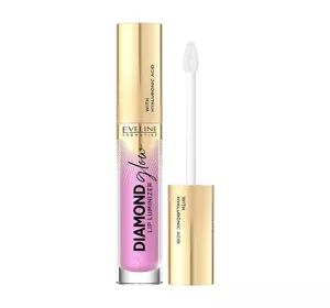 EVELINE DIAMOND GLOW LIP LUMINIZER BŁYSZCZYK DO UST Z KWASEM HIALURONOWYM 10 ROSE VIOLET 4,5ML