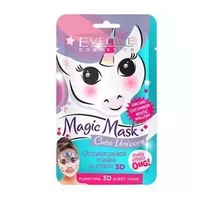 EVELINE MAGIC MASK OCZYSZCZAJĄCA MASKA W PŁACIE 3D CUTE UNICORN