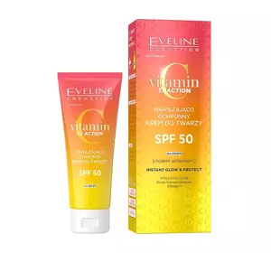 EVELINE VITAMIN C 3X ACTION NAWILŻAJĄCO-OCHRONNY KREM DO TWARZY SPF50 30ML