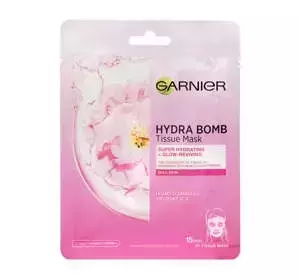 GARNIER HYDRA BOMB SAKURA NAWILŻAJĄCA MASKA NA TKANINIE Z EKSTRAKTEM Z KWIATU WIŚNI 28G