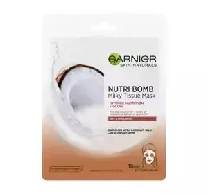 GARNIER NUTRI BOMB INTENSYWNIE ODŻYWCZA MASECZKA NA TKANINIE Z MLEKIEM KOKOSOWYM 28G