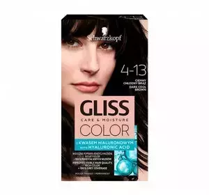 GLISS CARE & MOISTURE COLOR FARBA DO WŁOSÓW Z KWASEM HIALURONOWYM 4-13