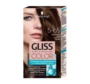 GLISS CARE & MOISTURE COLOR FARBA DO WŁOSÓW Z KWASEM HIALURONOWYM 5-65