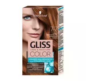 GLISS CARE & MOISTURE COLOR FARBA DO WŁOSÓW Z KWASEM HIALURONOWYM 7-7