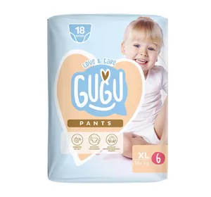 Gugu Love & Care pieluchomajtki rozmiar 6 XL (16+ kg) 18 sztuk