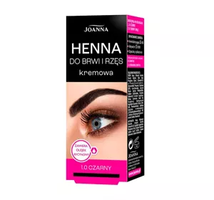 JOANNA KREMOWA HENNA DO BRWI I RZĘS 1.0 CZARNY 15G + 15G