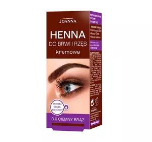 JOANNA KREMOWA HENNA DO BRWI I RZĘS 3.0 CIEMNY BRĄZ  15G + 15G