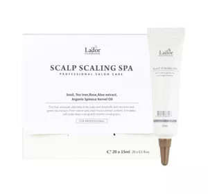 LA'DOR SCALP SCALING SPA ŁAGODZĄCA ODŻYWKA DO SKÓRY GŁOWY AMPUŁKA 20x15G