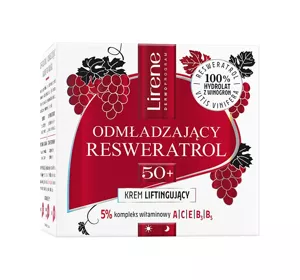 LIRENE ODMŁADZAJĄCY RESWERATROL KREM LIFTINGUJĄCY NA DZIEŃ I NA NOC 50+ 50ML